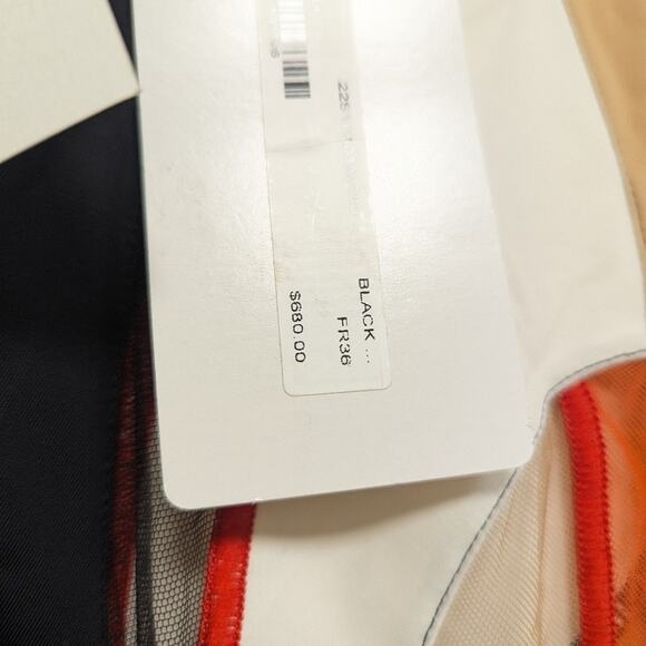 NWT Thierry Mugler Spiral Stirrups Leggings Black Red Nude Size 36 - Picture 8 of 10